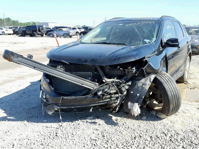 2FMTK3J8XFBB11347 - 2015 FORD EDGE SEL BLACK photo 2