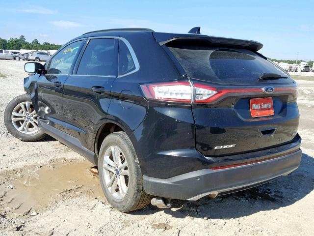 2FMTK3J8XFBB11347 - 2015 FORD EDGE SEL BLACK photo 3