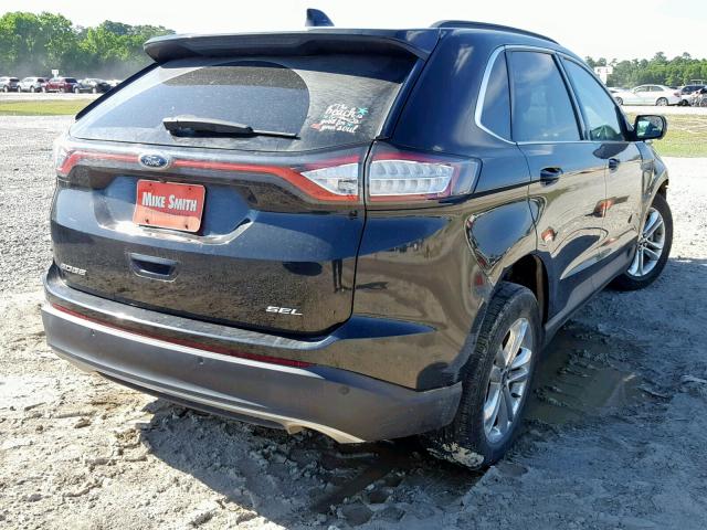 2FMTK3J8XFBB11347 - 2015 FORD EDGE SEL BLACK photo 4