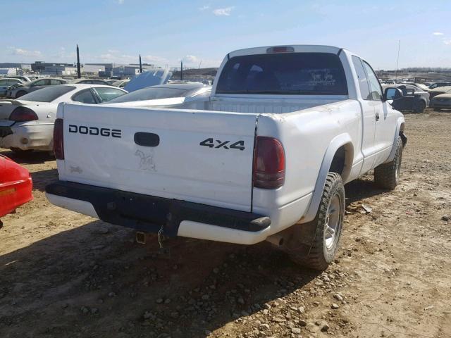 1B7GG22YXXS308834 - 1999 DODGE DAKOTA WHITE photo 4