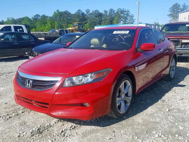 1HGCS2B87BA007368 - 2011 HONDA ACCORD EXL RED photo 2