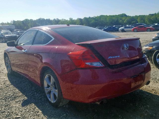 1HGCS2B87BA007368 - 2011 HONDA ACCORD EXL RED photo 3