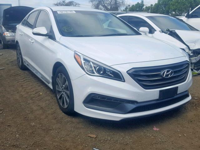 5NPE34AF4FH127028 - 2015 HYUNDAI SONATA SPO WHITE photo 1