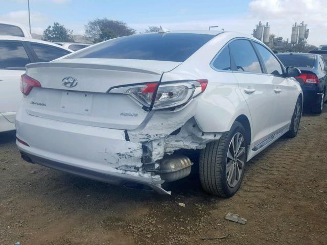 5NPE34AF4FH127028 - 2015 HYUNDAI SONATA SPO WHITE photo 4