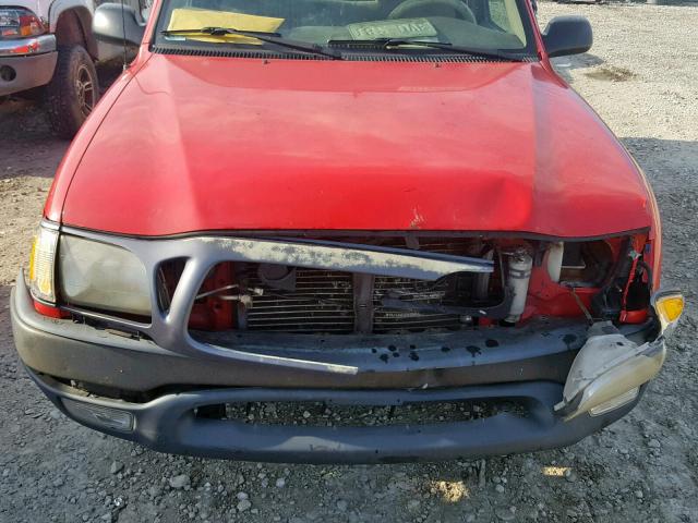 5TENL42NX1Z856209 - 2001 TOYOTA TACOMA RED photo 7