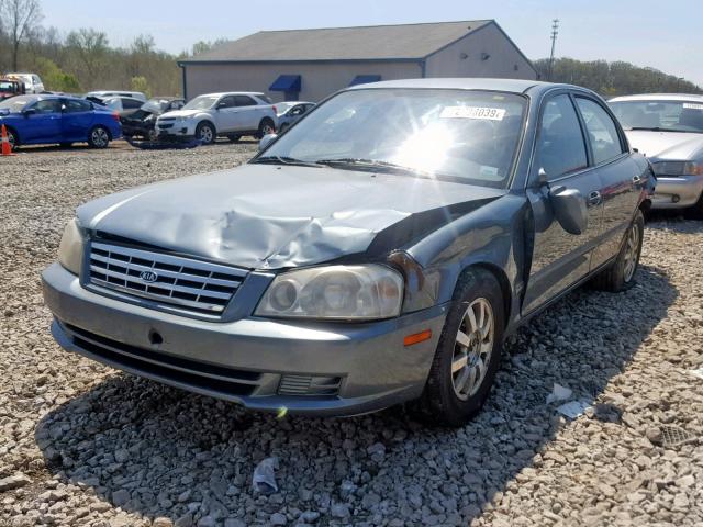 KNAGD124215032121 - 2001 KIA OPTIMA MAG GRAY photo 2