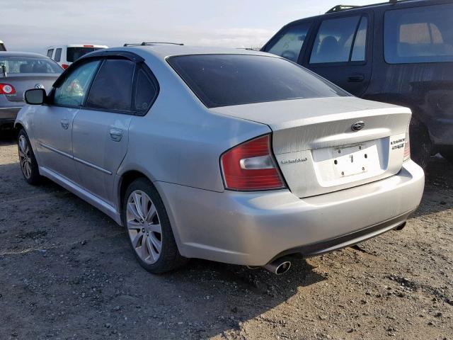 4S3BL686254209753 - 2005 SUBARU LEGACY GT SILVER photo 3