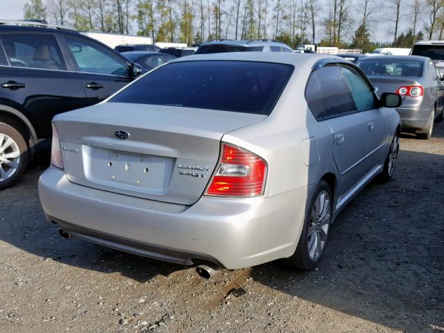 4S3BL686254209753 - 2005 SUBARU LEGACY GT SILVER photo 4