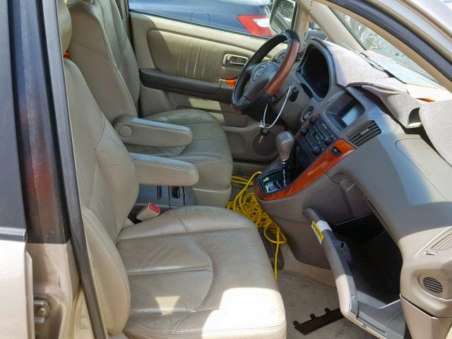 JTJGF10U020136330 - 2002 LEXUS RX 300 GOLD photo 5