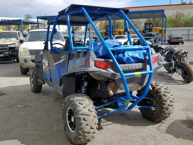 4XAXT9EA2DB141732 - 2013 POLARIS RZR 4 900 BLUE photo 3