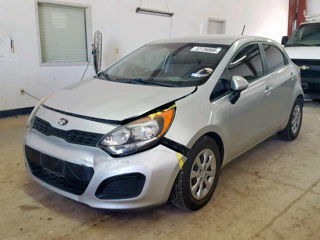 KNADM5A31C6014421 - 2012 KIA RIO LX SILVER photo 2