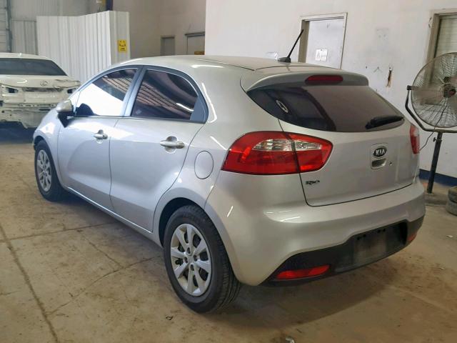 KNADM5A31C6014421 - 2012 KIA RIO LX SILVER photo 3