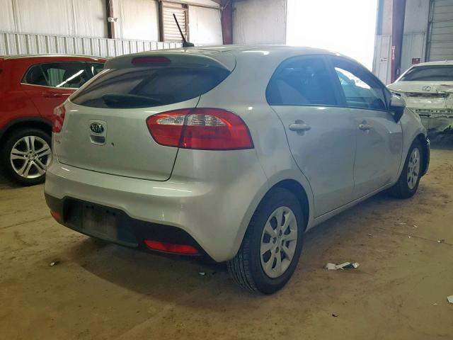 KNADM5A31C6014421 - 2012 KIA RIO LX SILVER photo 4