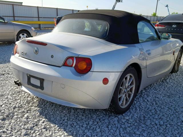 4USBT33584LS48732 - 2004 BMW Z4 2.5 SILVER photo 4