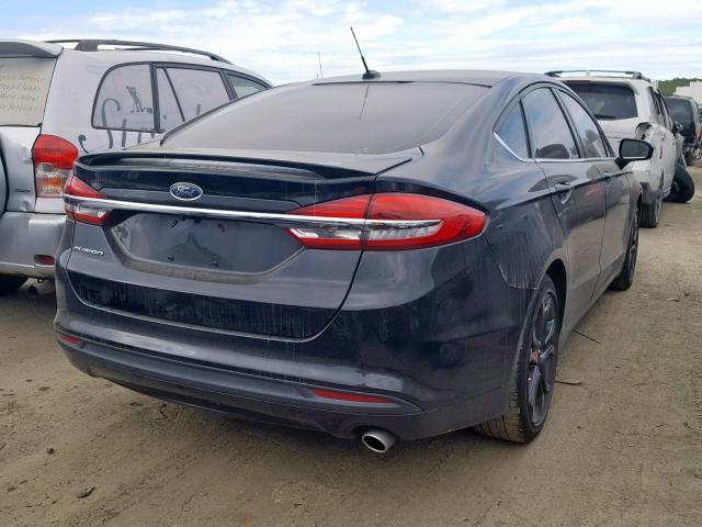 3FA6P0G74JR241186 - 2018 FORD FUSION S BLACK photo 4