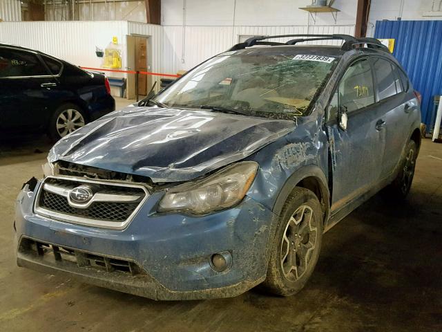 JF2GPACC5E8326313 - 2014 SUBARU XV CROSSTR BLUE photo 2