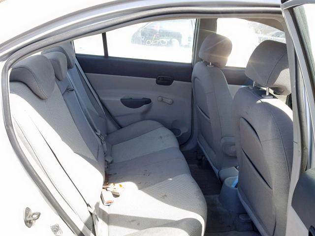 KMHCN46C26U055716 - 2006 HYUNDAI ACCENT GLS GRAY photo 6