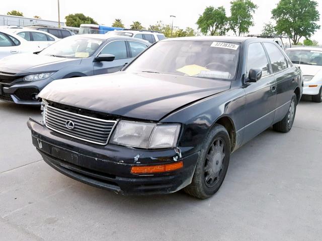 JT8BH22F1T0038855 - 1996 LEXUS LS 400 BLACK photo 2