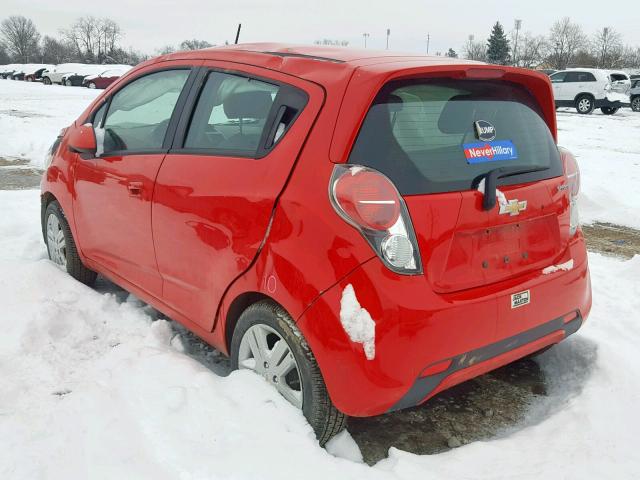 KL8CD6S95EC592882 - 2014 CHEVROLET SPARK 1LT RED photo 3