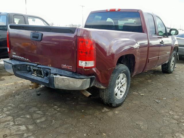 1GTEK190X7Z500794 - 2007 GMC NEW SIERRA BURGUNDY photo 4