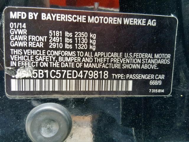 WBA5B1C57ED479818 - 2014 BMW 535 I BLACK photo 10