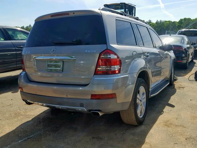 4JGBF71E67A148700 - 2007 MERCEDES-BENZ GL 450 4MA GOLD photo 4