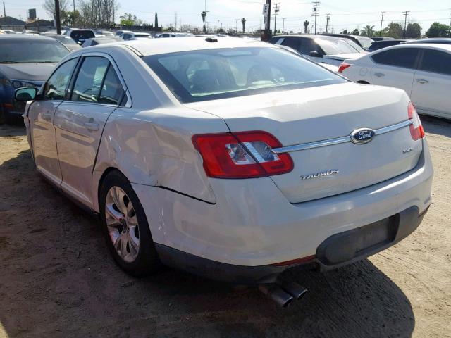 1FAHP2EW7BG160156 - 2011 FORD TAURUS SEL WHITE photo 3