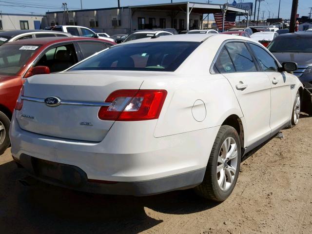 1FAHP2EW7BG160156 - 2011 FORD TAURUS SEL WHITE photo 4