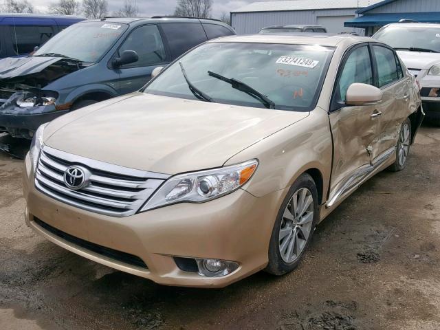 4T1BK3DB1CU467825 - 2012 TOYOTA AVALON BAS BEIGE photo 2