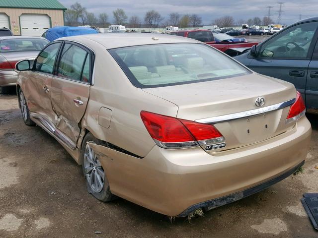 4T1BK3DB1CU467825 - 2012 TOYOTA AVALON BAS BEIGE photo 3