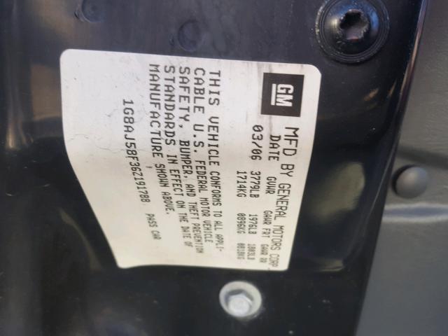 1G8AJ58F36Z191788 - 2006 SATURN ION LEVEL MAROON photo 10