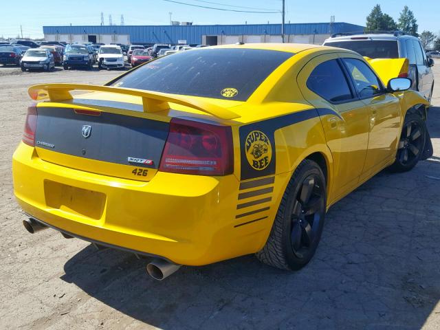 2B3KA73W87H632024 - 2007 DODGE CHARGER SR YELLOW photo 4