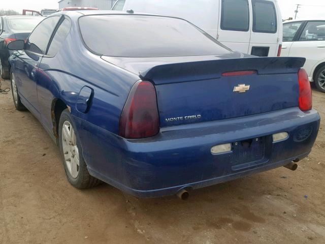 2G1WK151669379704 - 2006 CHEVROLET MONTE CARL BLUE photo 3