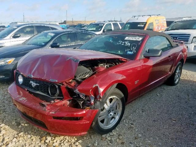 1ZVHT85H875274791 - 2007 FORD MUSTANG GT MAROON photo 2