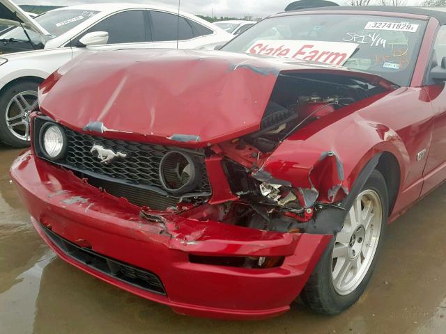 1ZVHT85H875274791 - 2007 FORD MUSTANG GT MAROON photo 9