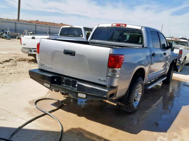 5TFDM5F11CX028467 - 2012 TOYOTA TUNDRA CRE SILVER photo 4