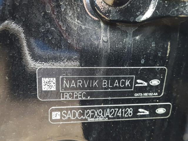 SADCJ2FX9JA274128 - 2018 JAGUAR F-PACE PRE BLACK photo 10