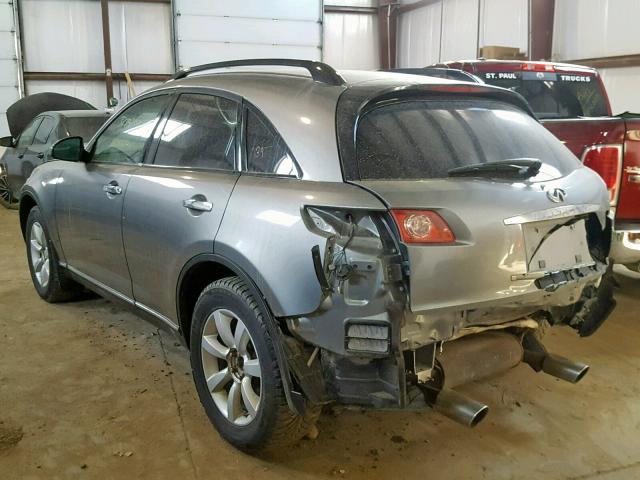 JNRAS08W85X210576 - 2005 INFINITI FX35 SILVER photo 3