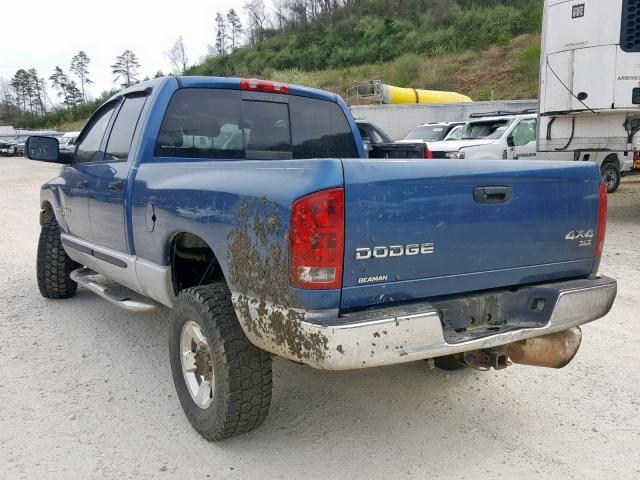 1D7KS28C36J143918 - 2006 DODGE RAM 2500 S BLUE photo 3