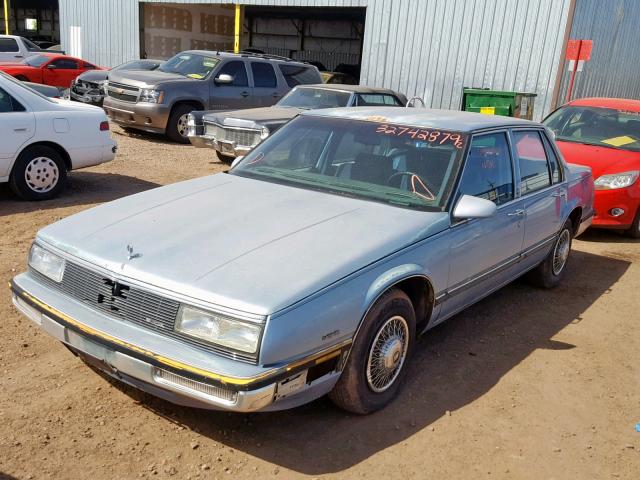 1G4HP54C2KH524282 - 1989 BUICK LESABRE CU BLUE photo 2