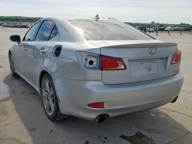 JTHBF5C23C5168576 - 2012 LEXUS IS 250 SILVER photo 3