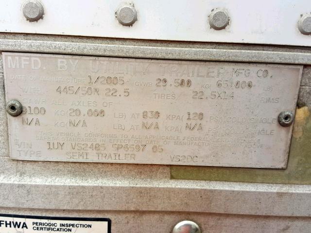 1UYVS24855P659705 - 2005 UTILITY DRY VAN Ağ foto 10