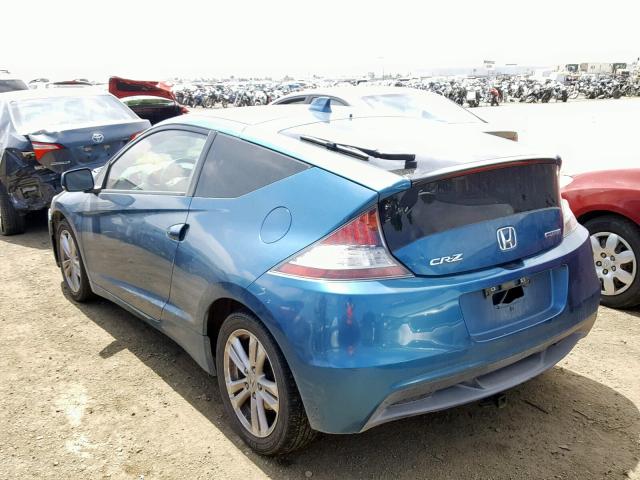 JHMZF1D48BS000410 - 2011 HONDA CR-Z BLUE photo 3