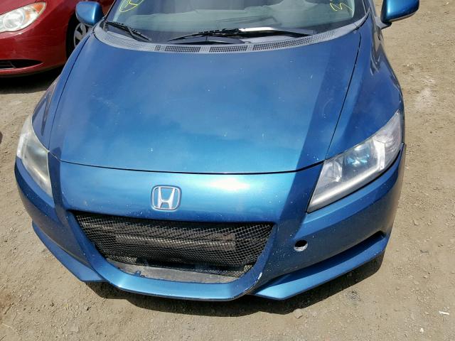 JHMZF1D48BS000410 - 2011 HONDA CR-Z BLUE photo 9