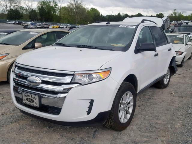 2FMDK3GCXEBA49303 - 2014 FORD EDGE SE WHITE photo 2