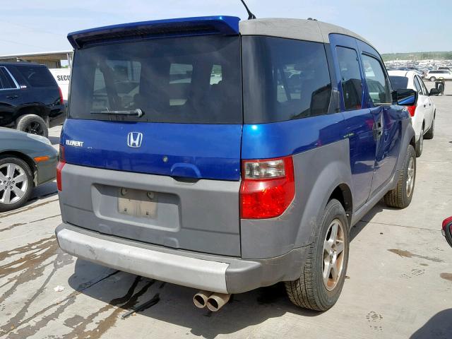 5J6YH18604L011556 - 2004 HONDA ELEMENT EX BLUE photo 4