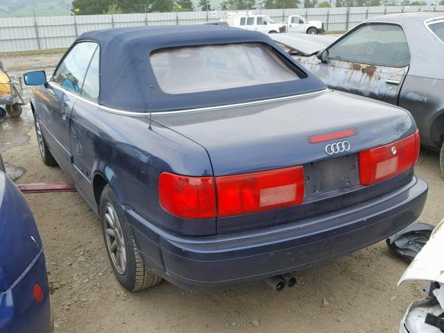 WAUAA88G9TA003878 - 1996 AUDI CABRIOLET BLUE photo 3