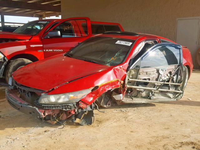 1HGCS22878A003894 - 2008 HONDA ACCORD EXL RED photo 2