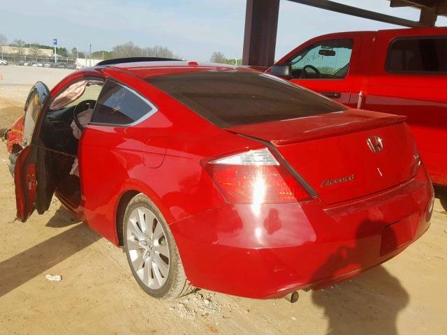 1HGCS22878A003894 - 2008 HONDA ACCORD EXL RED photo 3