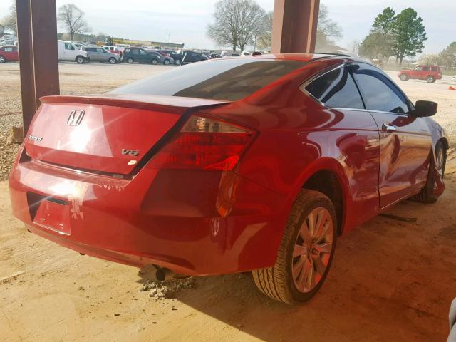 1HGCS22878A003894 - 2008 HONDA ACCORD EXL RED photo 4